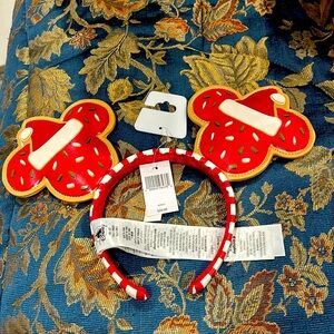 NWT Adult Disney red cookie ears/headband